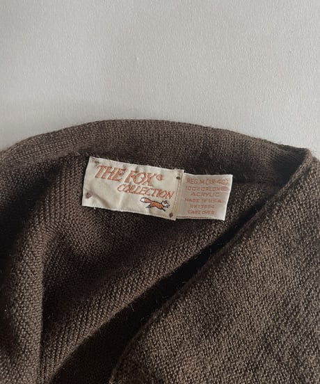 【USED】  The Fox Collection Acrylic Knit Cardigan / 221008-025