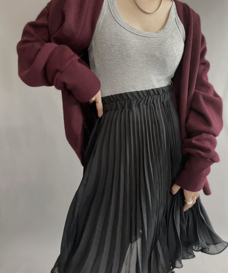 【USED】  Nuwa Poly Long Skirt  / 221126-011