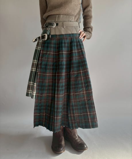 【RE;CIRCLE】 RE Kilt Long Skirt / 251204-002