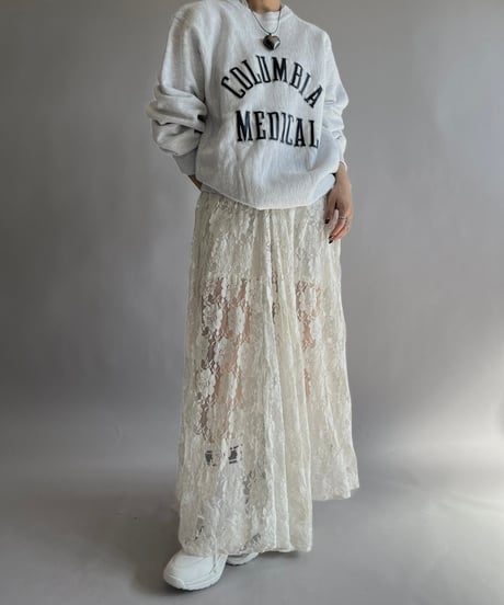 【USED】 Lace Patterned Lame Long One-Piece/241019-017