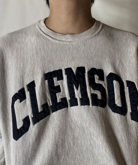 【USED】  90's MEXICO Champion Reverse Weave Sweat CLEMSON/210902-027