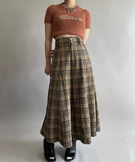【USED】BURBERRY Lame S/S Knit Top /241006-030