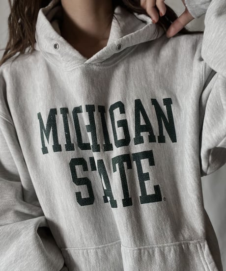 【USED】  Champion Reverse Weave Hoodie MICHIGAN STATE/211116-028