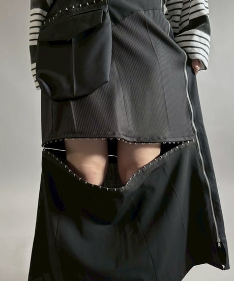 【RE;CIRCLE】 RE Suit Asymmetry Long Skirt / 260129-012