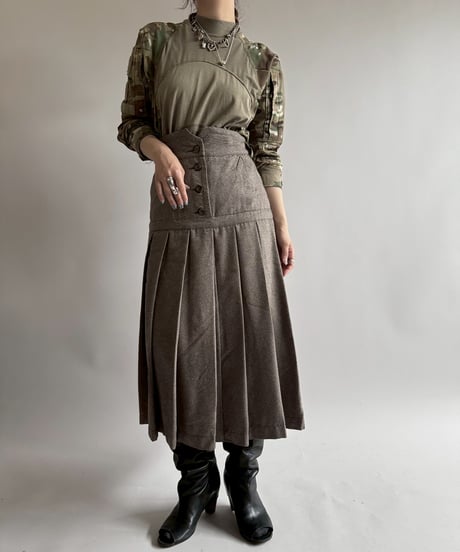 【USED】 Pleats Long Skirt  /250412-037