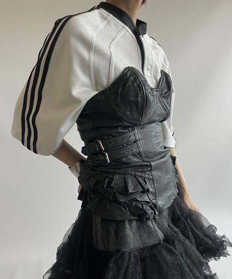 【USED】 Leather Bra Top / 250712-004