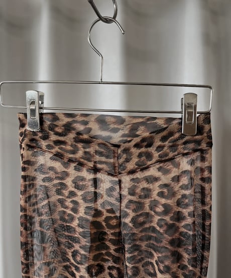 【USED】 Leotard Patterned Sheer Pants / 231216-026