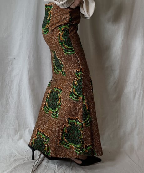 【USED】 African Batik Skirt③/210428-010