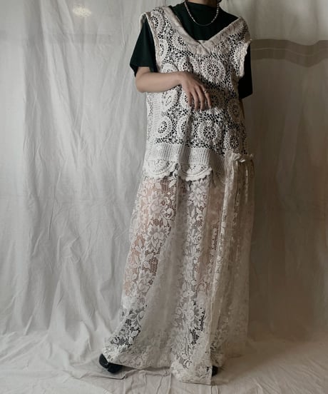 【RE;CIRCLE】 RE Lace N/S One-piece①/210714-005