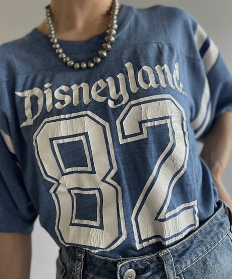【USED】 Made in USA 80's Disney land Game Shirt /240801-007