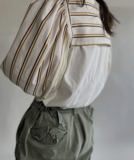 【RE;CIRCLE】 RE Striped Shirt Detachable Collar + Bolero / 220609-001