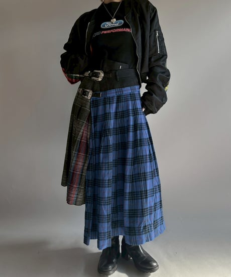 【RE;CIRCLE】 RE Kilt Long Skirt / 251204-006