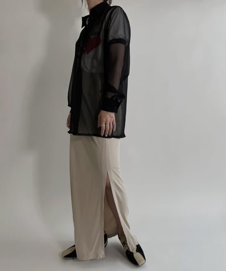 【USED】 Poly Long Sleeves Blouse / 220507-016