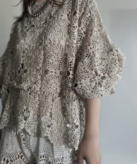 【RE;CIRCLE】 RE Crochet Top / 220623-014