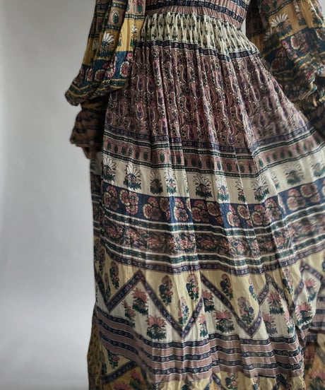 【RE;CIRCLE】 RE Indian Cotton Balloon Sleeved One-piece / 220901-007