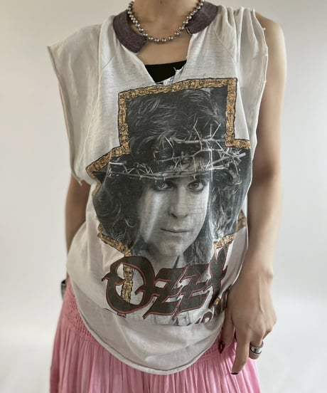 【USED】 80's OZZY OSBOURNE Cutoff Tour T-Shirt /250621-023