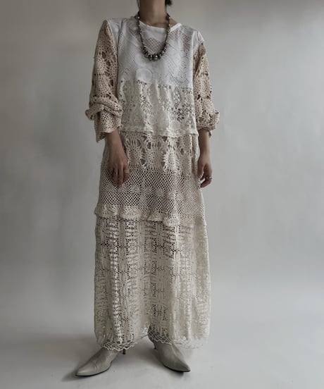 【RE;CIRCLE】 RE Crochet Lace One-piece / 220526-013