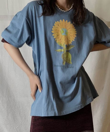 【USED】S/S T-shirt Flower③/210604-028