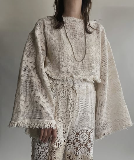 【RE;CIRCLE】 RE Crochet Lace Top / 220623-010