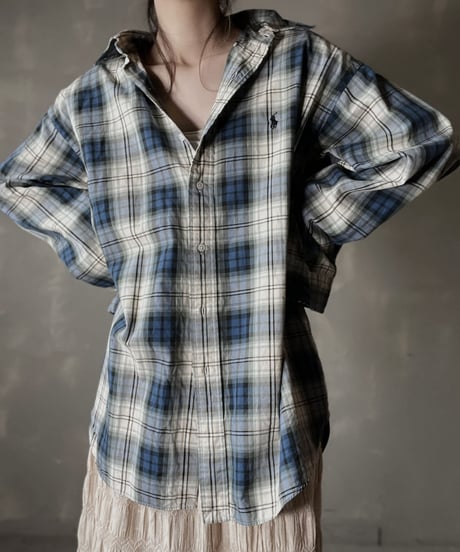 【USED】　Ralph Lauren Plaid L/S Shirt/ 220220-017