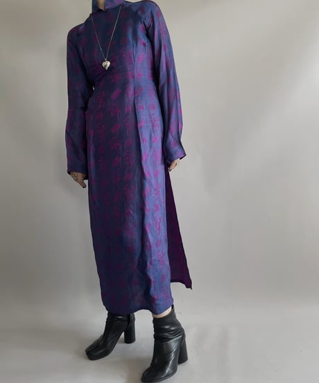 【USED】 Patterned L/S China Dress/ 231021-011