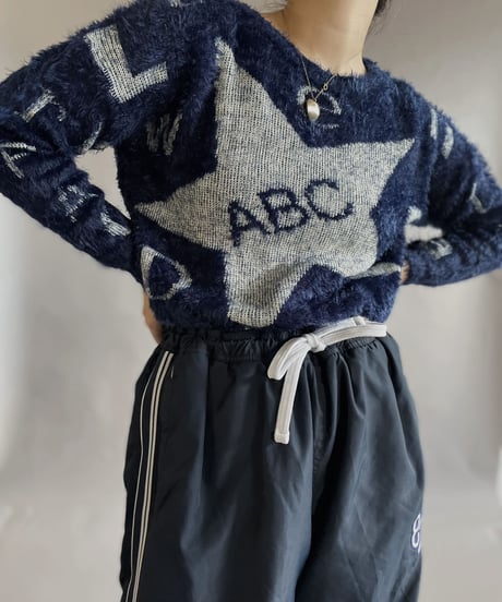 【USED】 Poly + Wool Knit Sweater / 230114-011