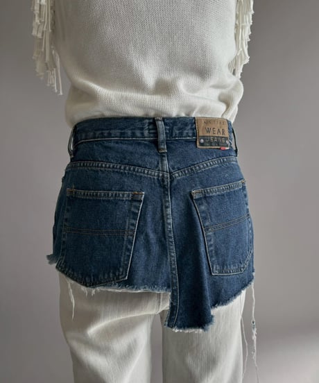 【USED】 Cut Off Denim Skirt / 260207-014