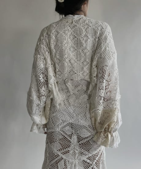 【RE;CIRCLE】 RE Crochet Lace Patchwork Bolero / 220526-023
