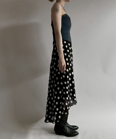 【USED】 Dot Pattern Denim One-Piece  / 250628-023