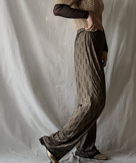 【USED】Lace Patterned Poly Pants/210217-051
