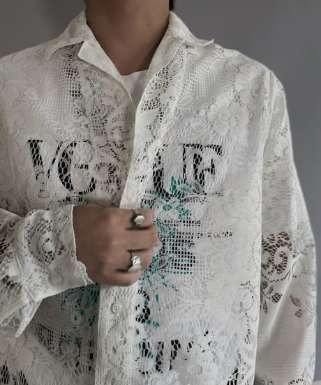 【RE;CIRCLE】 RE Men's Crochet Lace Shirt / 220915-006