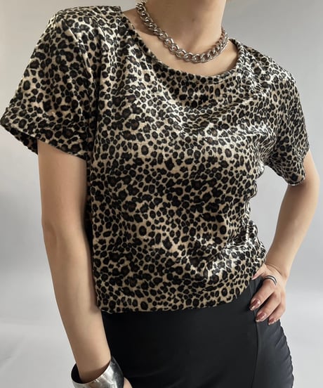 【USED】Leopard Patterned S/S Top /240907-035