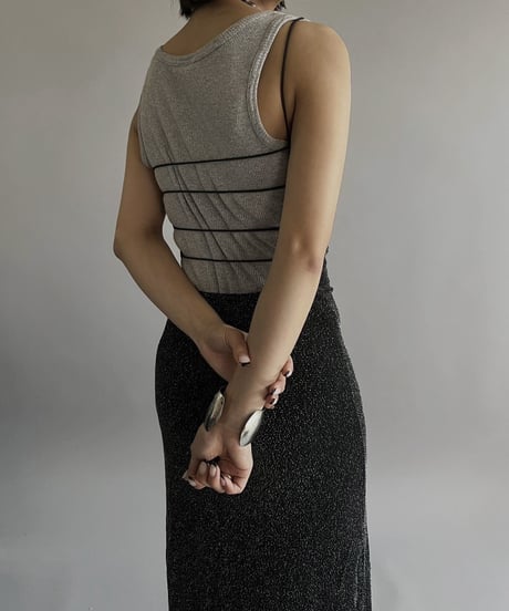 【USED】 Lame Camisole Long One-Piece/ 240224-038
