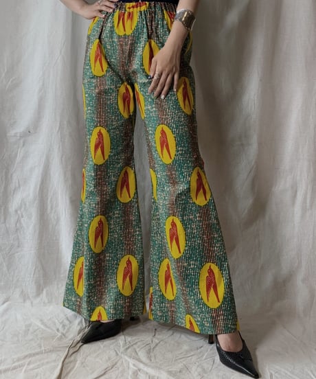 【RE;CIRCLE】 RE African Batik Flare Pants①/210428-012