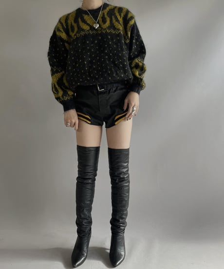 【USED】 Patterned knit Top / 231209-020