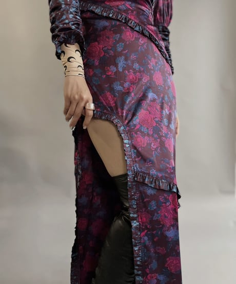 【USED】 Poly Flower Patterned One-piece / 230401-002