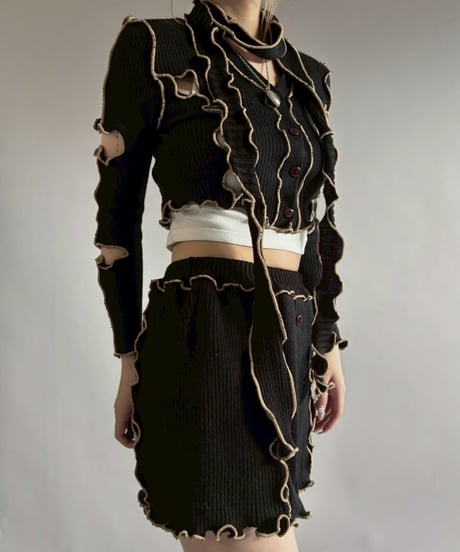 【RE;CIRCLE】 RE Mellow Mohair Knit Set up + Tie/ 251127-003