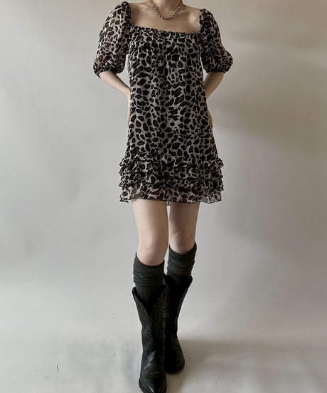 【USED】 Leopard Pattern S/S One-Piece  / 250628-003