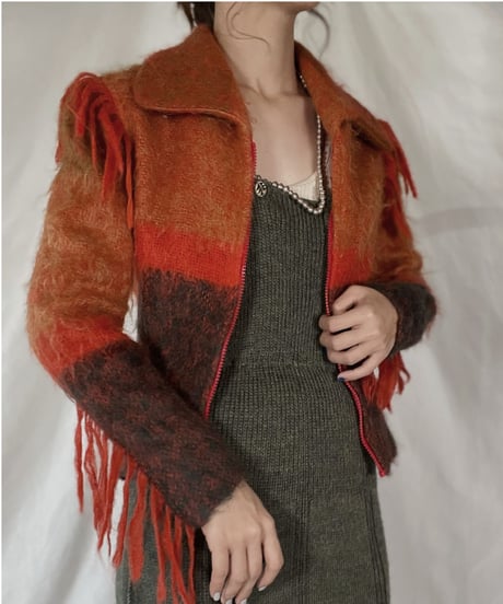 【USED】    Mohair Knit Jacket/211216-025
