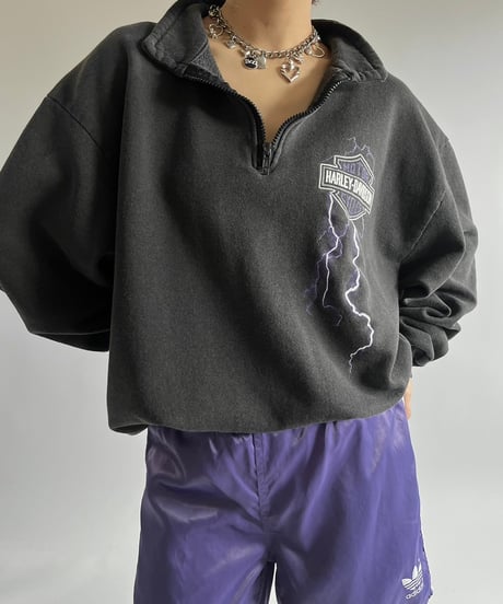 【USED】 Made in USA Harley-Davidson Half Zip Top /250125-009