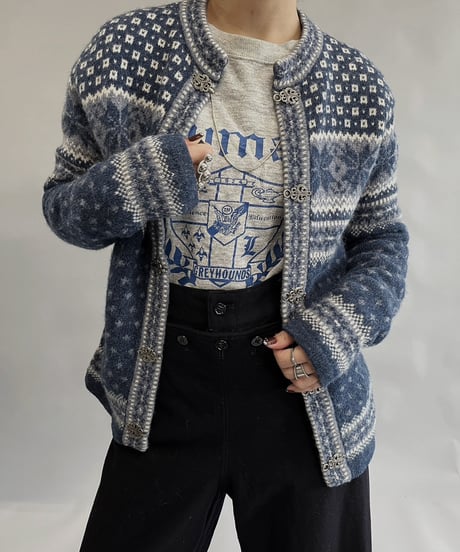 【USED】 100% Wool Tylorian Knit Top /231223-016