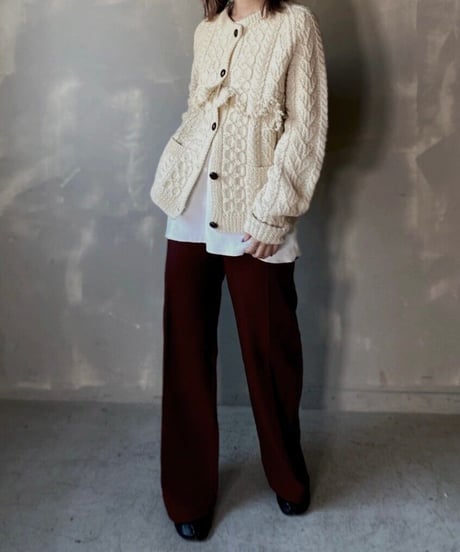 【RE;CIRCLE】 Fringe Cable Knit Cardigan ② / 201112-026