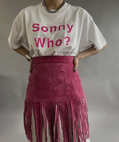 【USED 】Suede Fringe Mini Skirt/ 240505-022