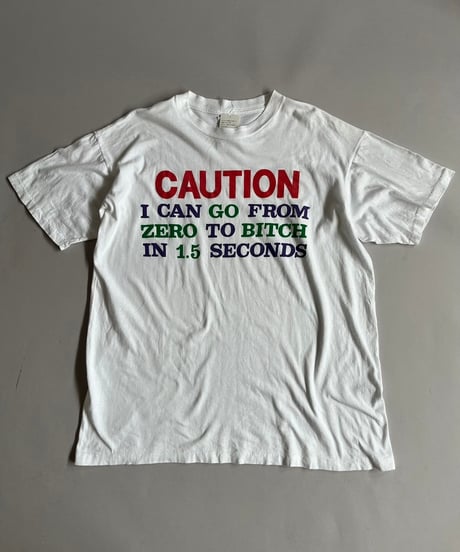 【USED】80~90's CAUTION T-Shirt /240729-033