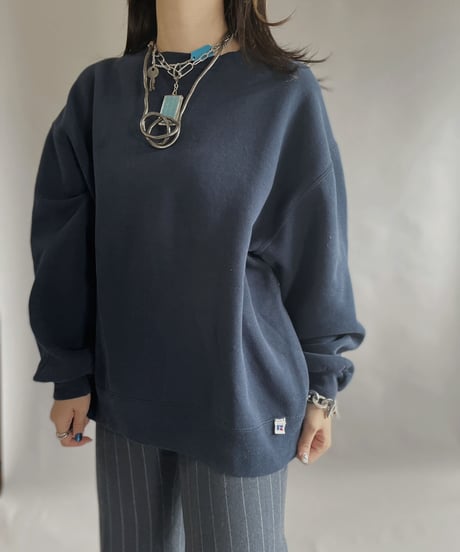 【USED】 Long Sleeved Sweat Shirt Navy / 230128-002