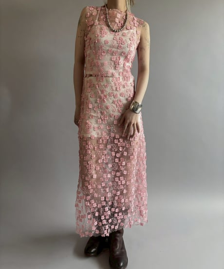 【USED】 Flower Pattern Lace N/S One-Piece / 260523-027