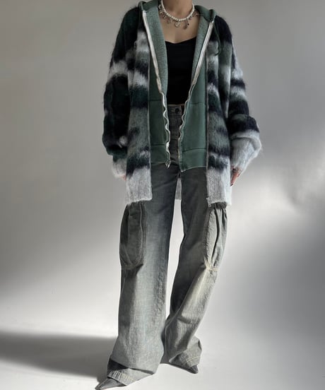 【USED】 COS Mohair Knit Zip Up Cardigan /250104-037