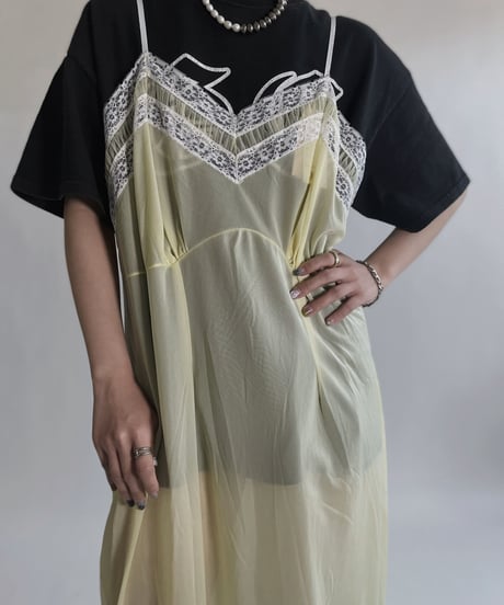 【USED】 Camisole See-through One-piece / 220514-001