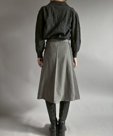 【RE;CIRCLE】 RE Suit Pleats Wrap Skirt/ 260108-009