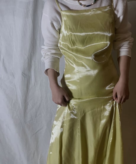 【USED】 Shiny Poly Camisole Dress②/210331-034